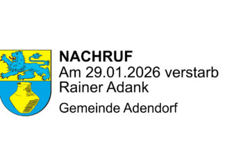 Nachruf Am 29.01.2026 verstarb Rainer Adank